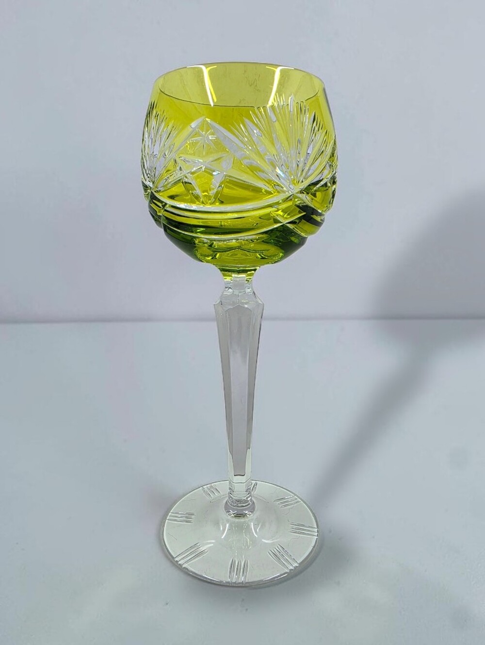Nachtmann Chartreuse Wine Glass 124 Collection Clear Stem Cut Base